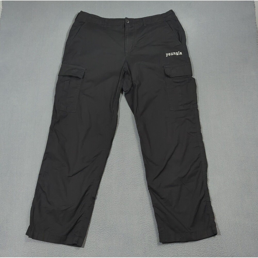 YoungLA Pants Men's XXL Black TrailBlaze Cargo Pant Utility Casual Athletic